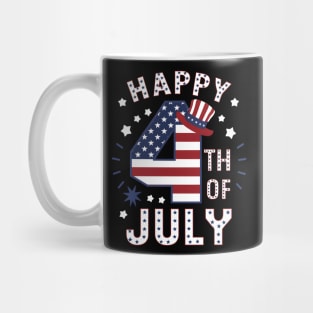 Happy 4th Of July Patriotic American USA Flag Mug